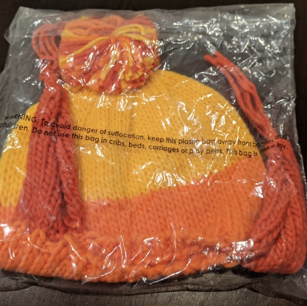 Orange and yellow hat, unisex, with Firefly sticker